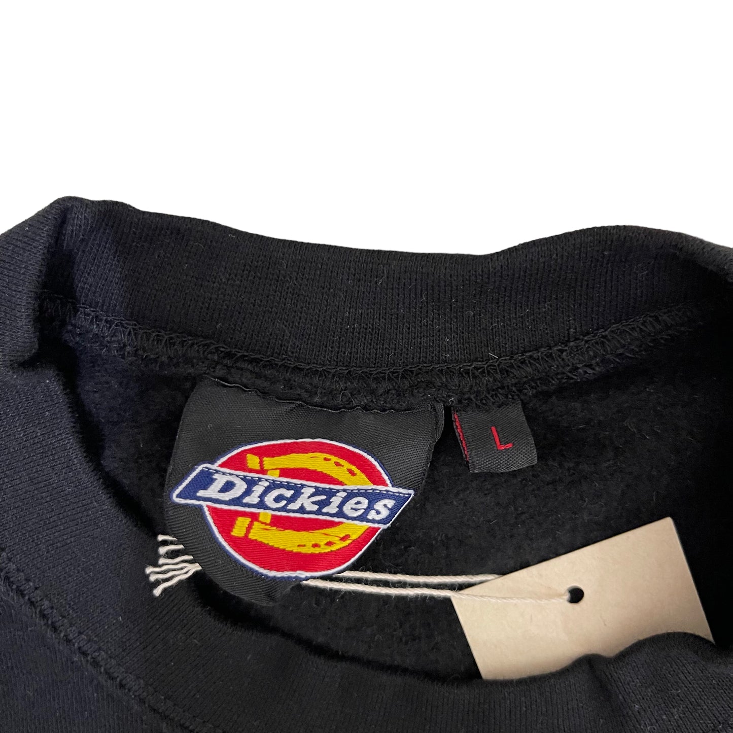 GC45 Dickies トレーナー 裏毛プリントクルートレーナー ブラック メンズ サイズL