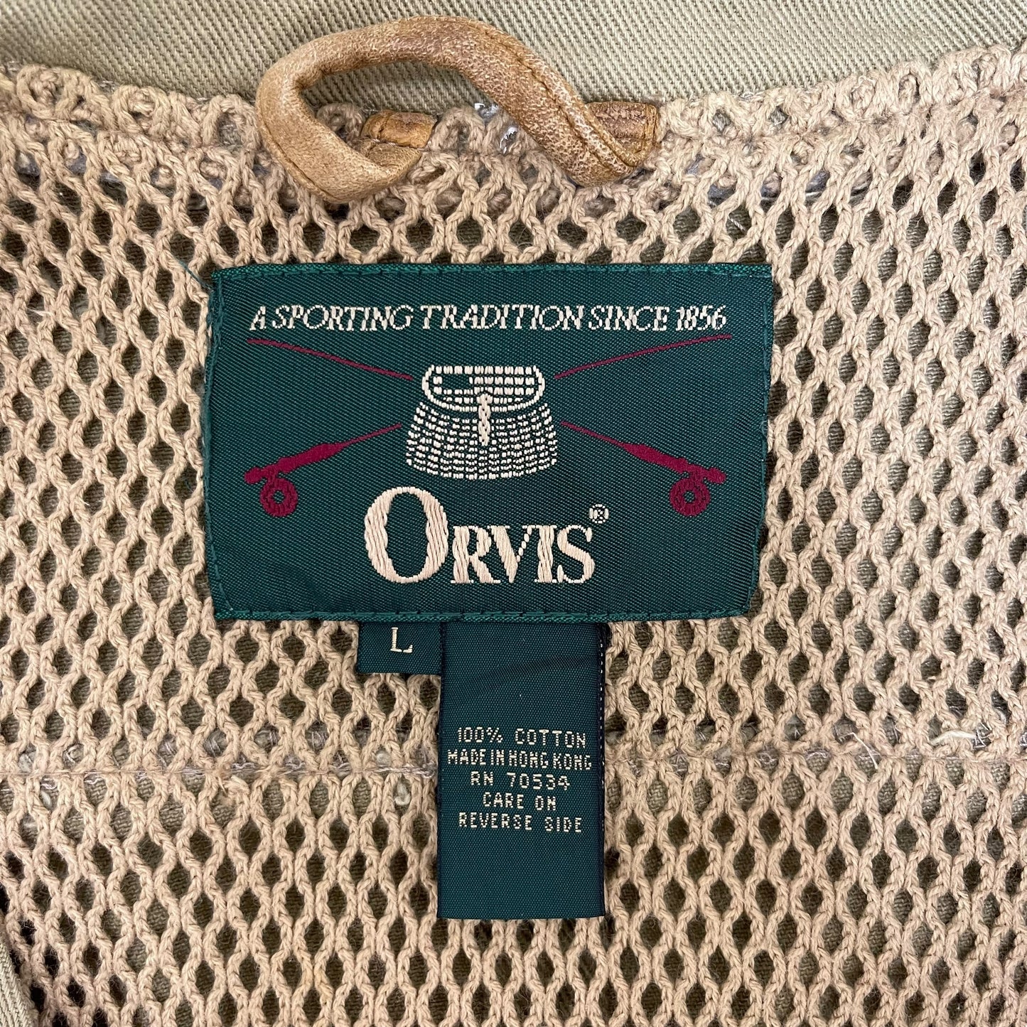 GC393 90's ORVIS サファリベスト ハンティングベスト ベスト ベージュ メンズ サイズL