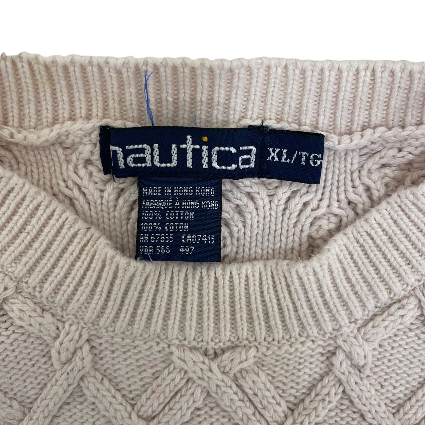 GC179 nautica ニット セーター トップス ピンク×ネイビー×グリーン×レッド メンズ サイズXL