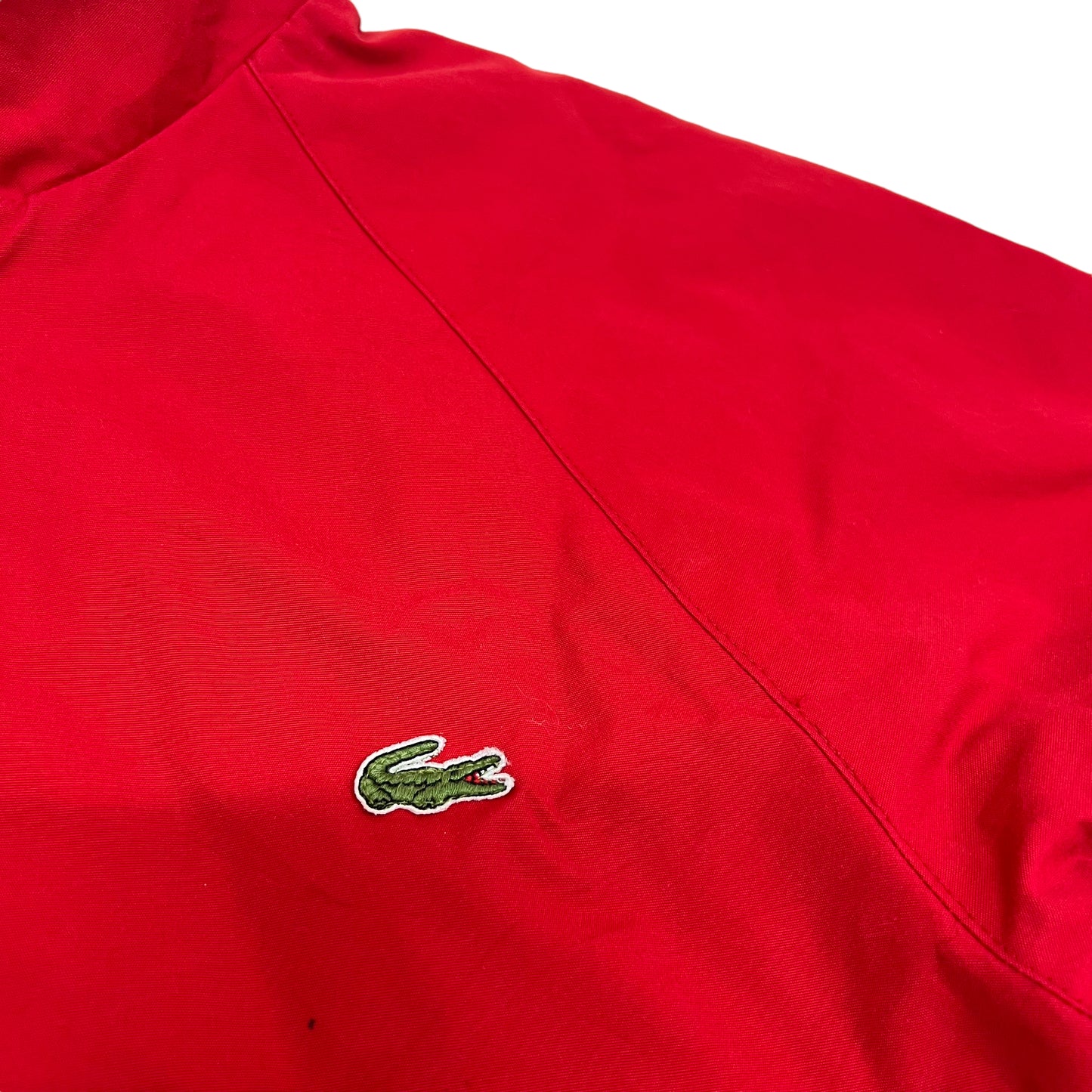 GM47 IZOD LACOSTE ラコステ フルジップ ハリントン ジャケット ジャンパー ブルゾン レッド メンズ S