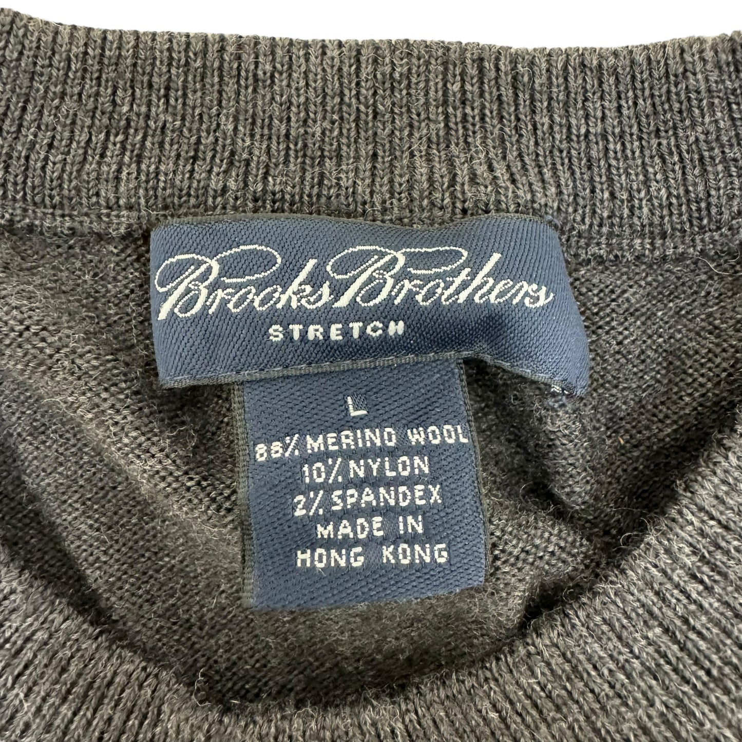 GC884 BROOKS BROTHERS ブルックスブラザーズ ウールニット ニットセーター ニット トップス チャコールグレー メンズ サイズL