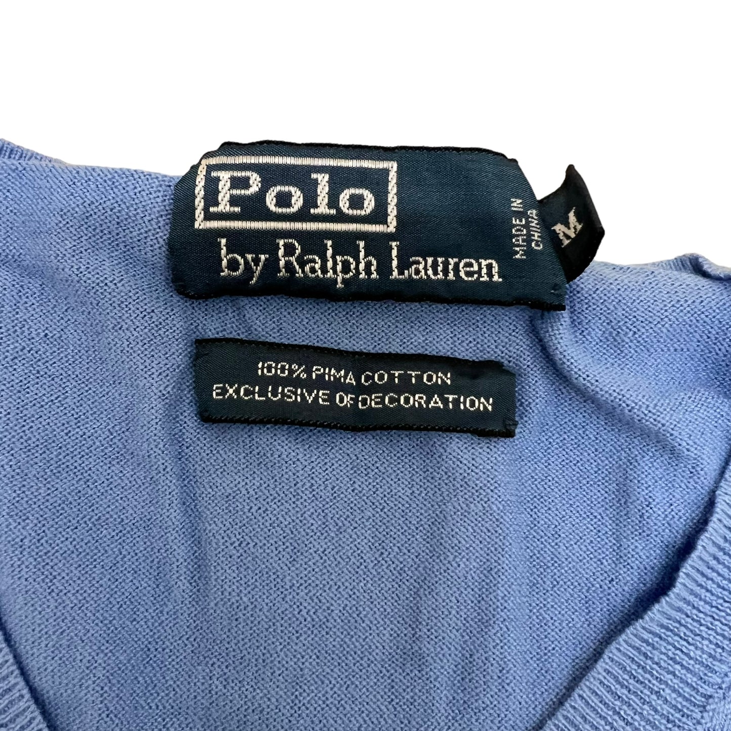 GM280 POLO RALPH LAUREN ポロラルフローレン 長袖 ニット トップス 水色系 メンズ M