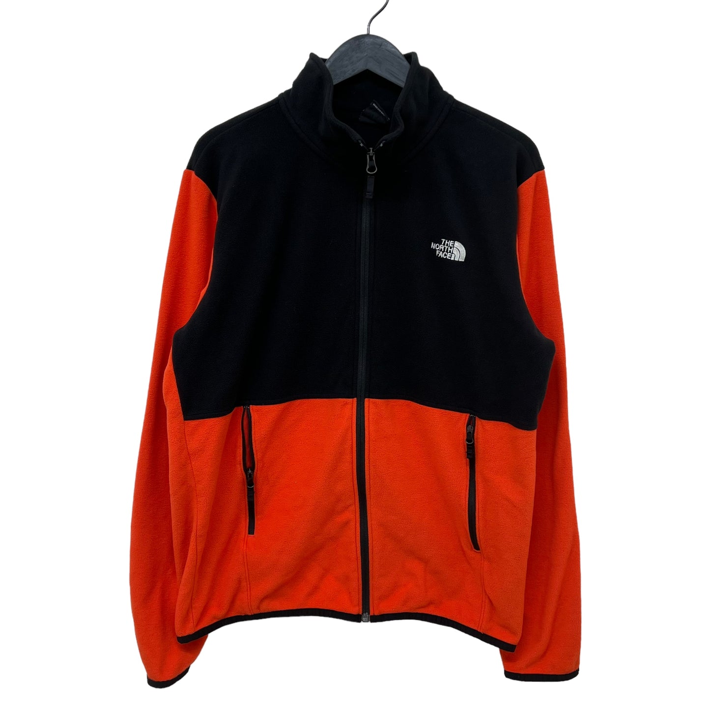 GM373 THE NORTH FACE ザノースフェイス 長袖 ジップアップ フリース ジャケット 上着 羽織り トップス オレンジ系 メンズ M