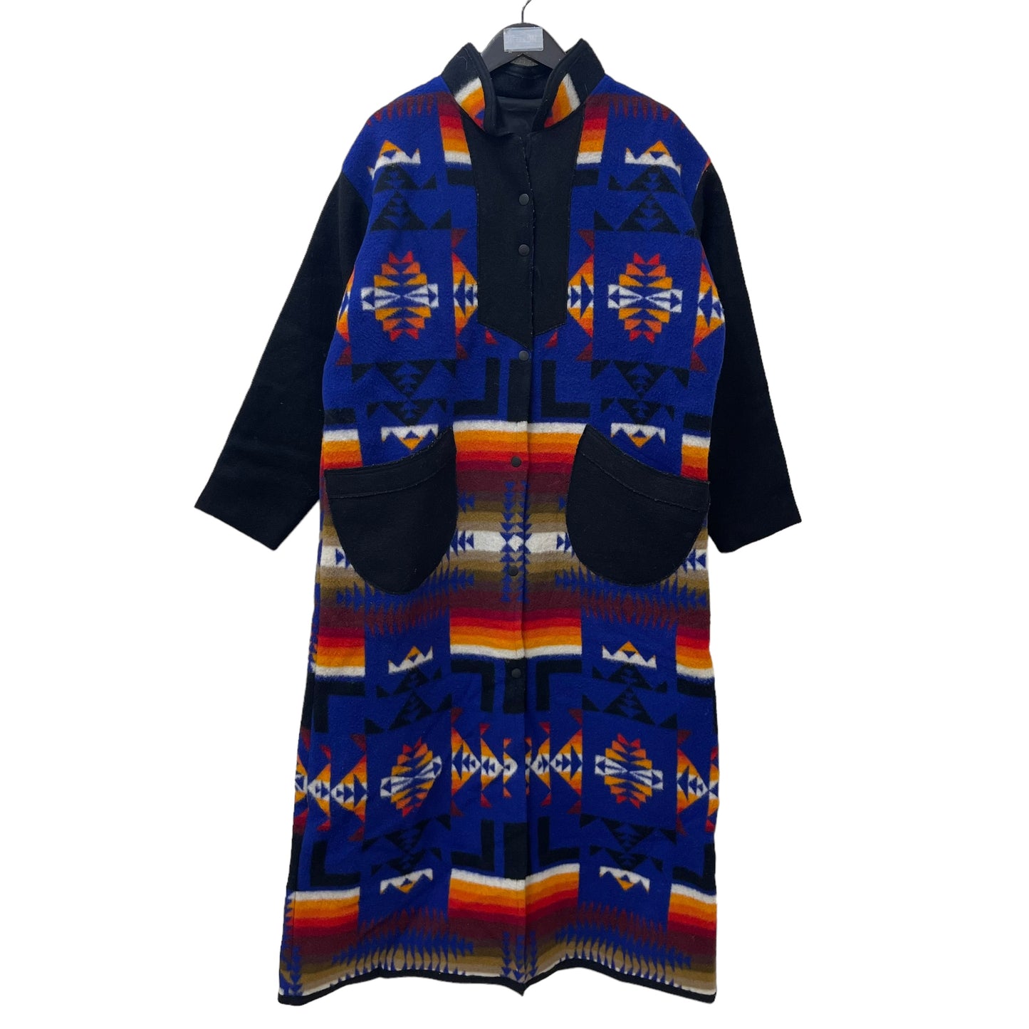 GC256 NATIVE BLANKET COAT
(HOME MADE) コート ブランケットコート 羽織り ネイビー系 総柄