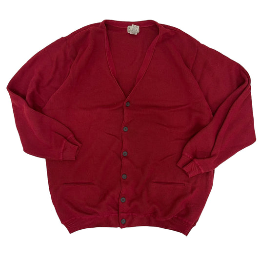 GC313 L.L.Bean コットン100% ニット セーター ニットカーディガン カーディガン ボルドー メンズ サイズXXL