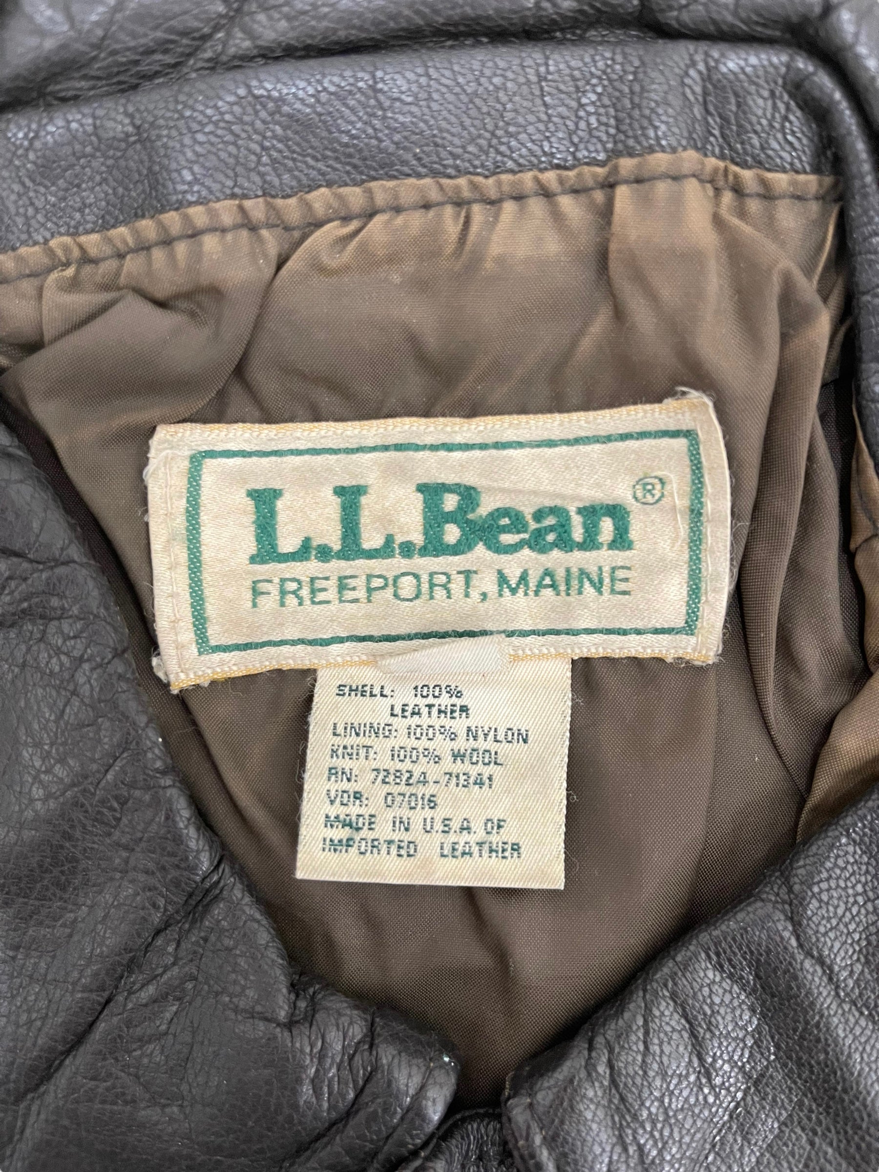 GC72 L.L.Bean 80s A-2 type レザージャケット ブラウン メンズ サイズ40