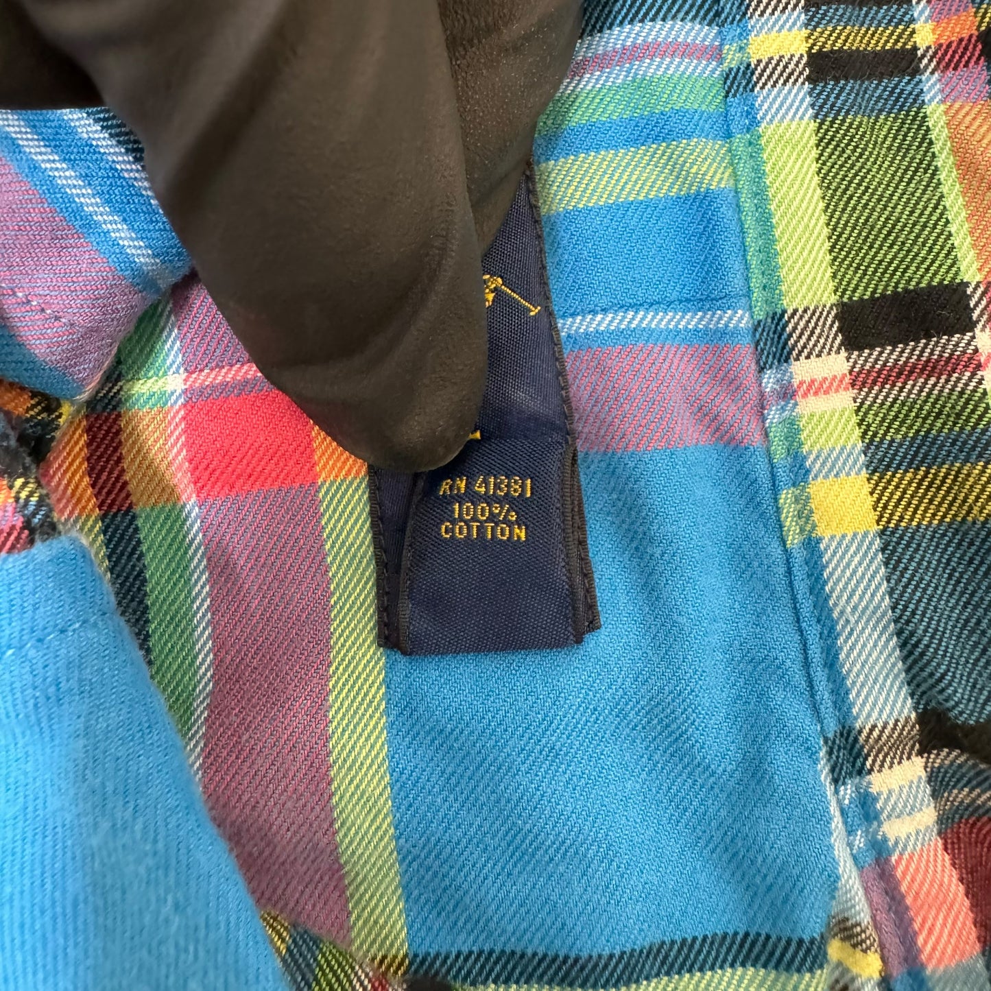 GC837 RALPH LAUREN ラルフローレン チェックシャツ シャツ デザインシャツ 長袖 ブルー系 メンズ サイズXXL