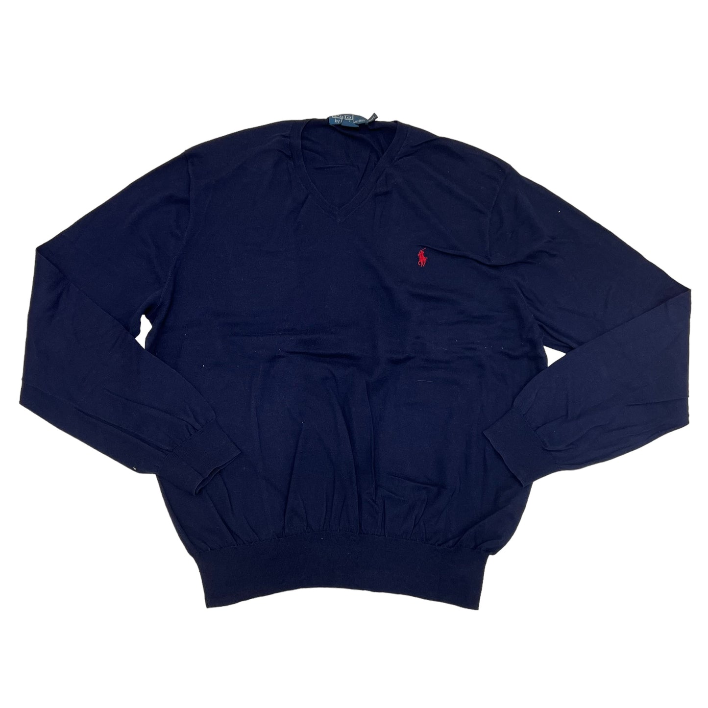 GM281 POLO RALPH LAUREN ポロラルフローレン 長袖 ニット トップス ネイビー メンズ XXL