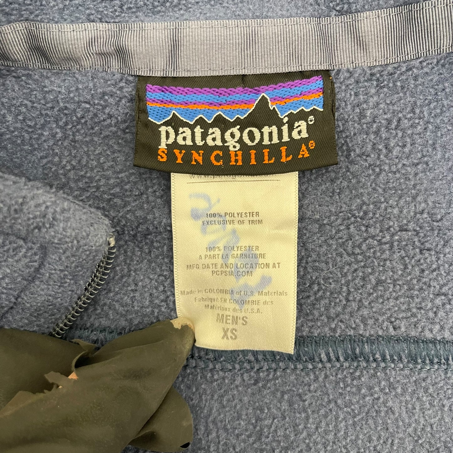 GC363 patagonia SYNGHILLA フリーストップス トップス ジップアップ ネイビー メンズ サイズXS