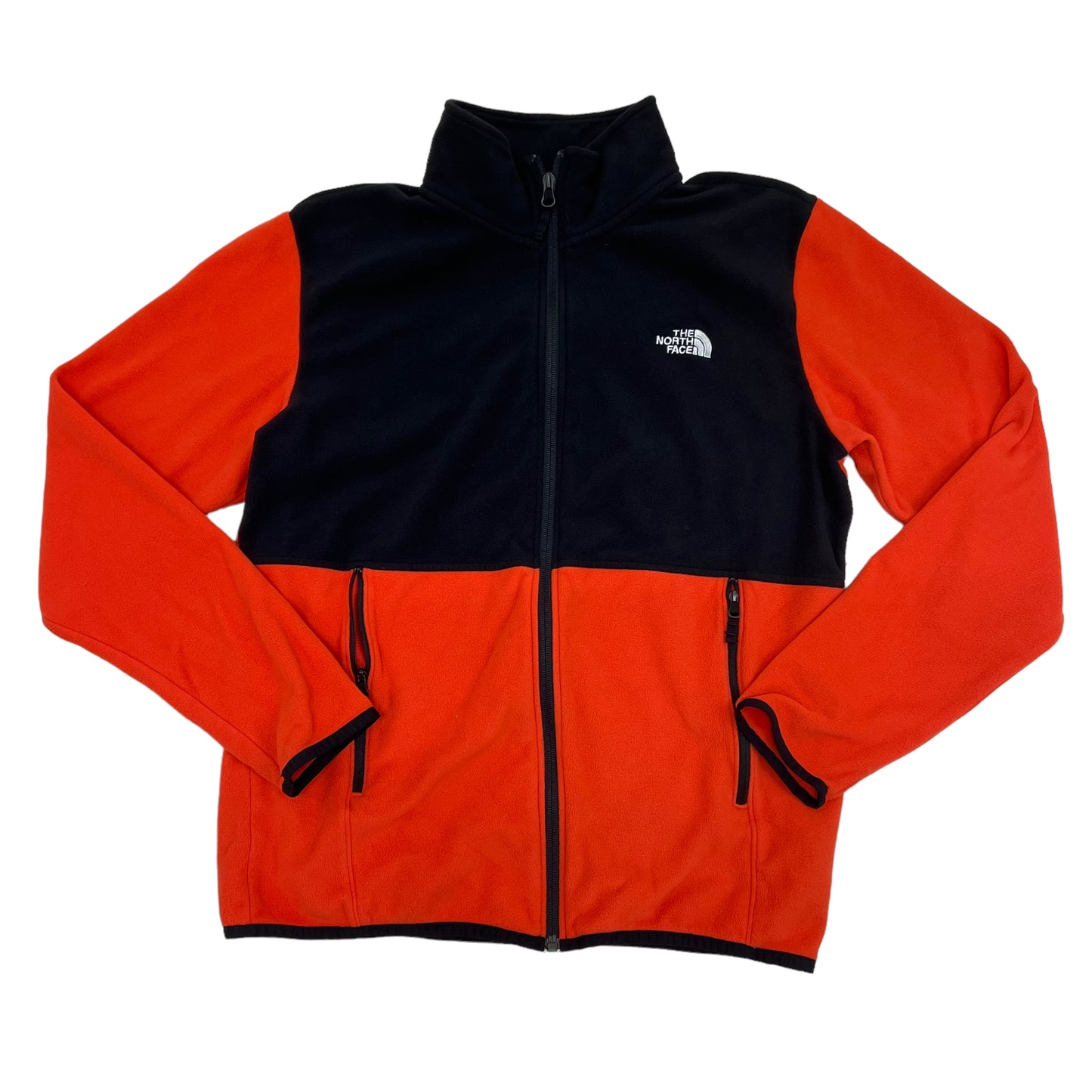 GM373 THE NORTH FACE ザノースフェイス 長袖 ジップアップ フリース ジャケット 上着 羽織り トップス オレンジ系 メンズ M