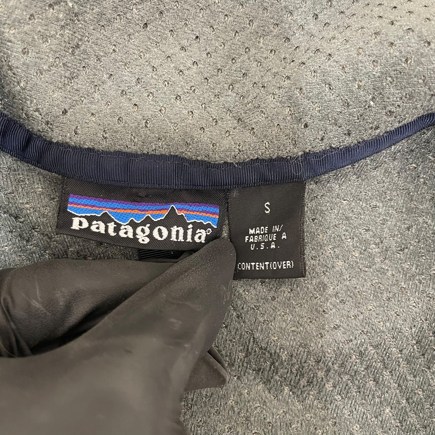 GC286 USA製 patagonia フリーストップス ジップアップ トップス グレー メンズ サイズS