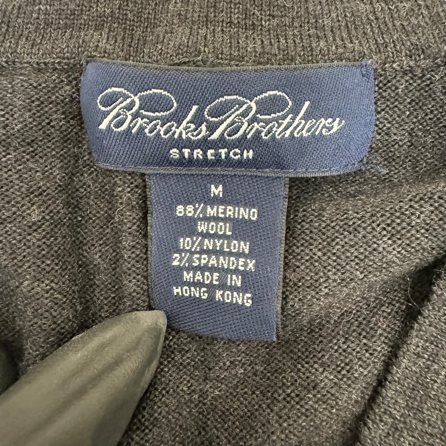 GC878 BROOKS BROTHERS ブルックスブラザーズ ニットセーター ニット セーター Vネック ウールニット 長袖 チャコールグレー メンズ サイズM