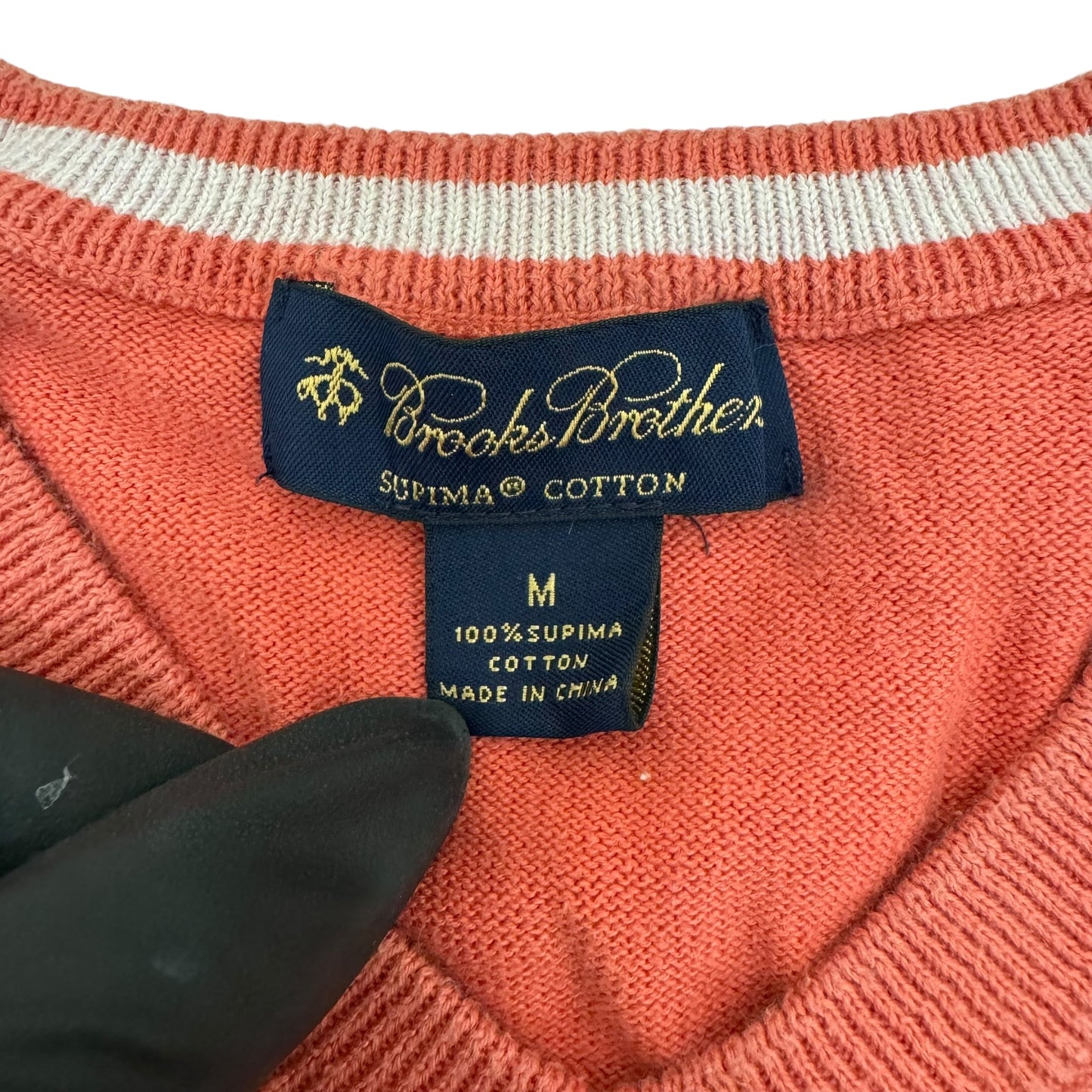 GC854 BROOKS BROTHERS ブルックスブラザーズ ニット セーター Vネック 長袖 トップス オレンジ メンズ サイズM