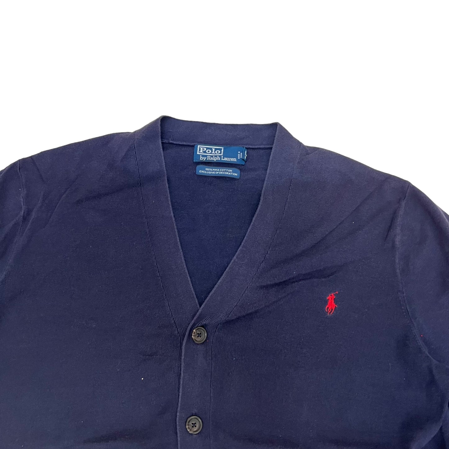 GM232 POLO RALPH LAUREN ポロラルフローレン 長袖 ニット カーディガン トップス ネイビー メンズ XL