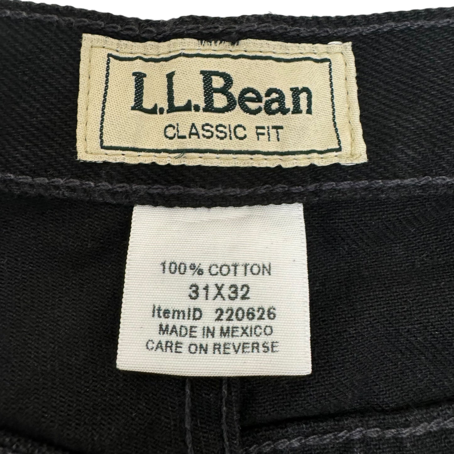 GC956 L.L.Bean エルエルビーン ダック地 ダックパンツ パンツ コットン 綿 100% コットンパンツ 長ズボン ブラック メンズ サイズ31×32