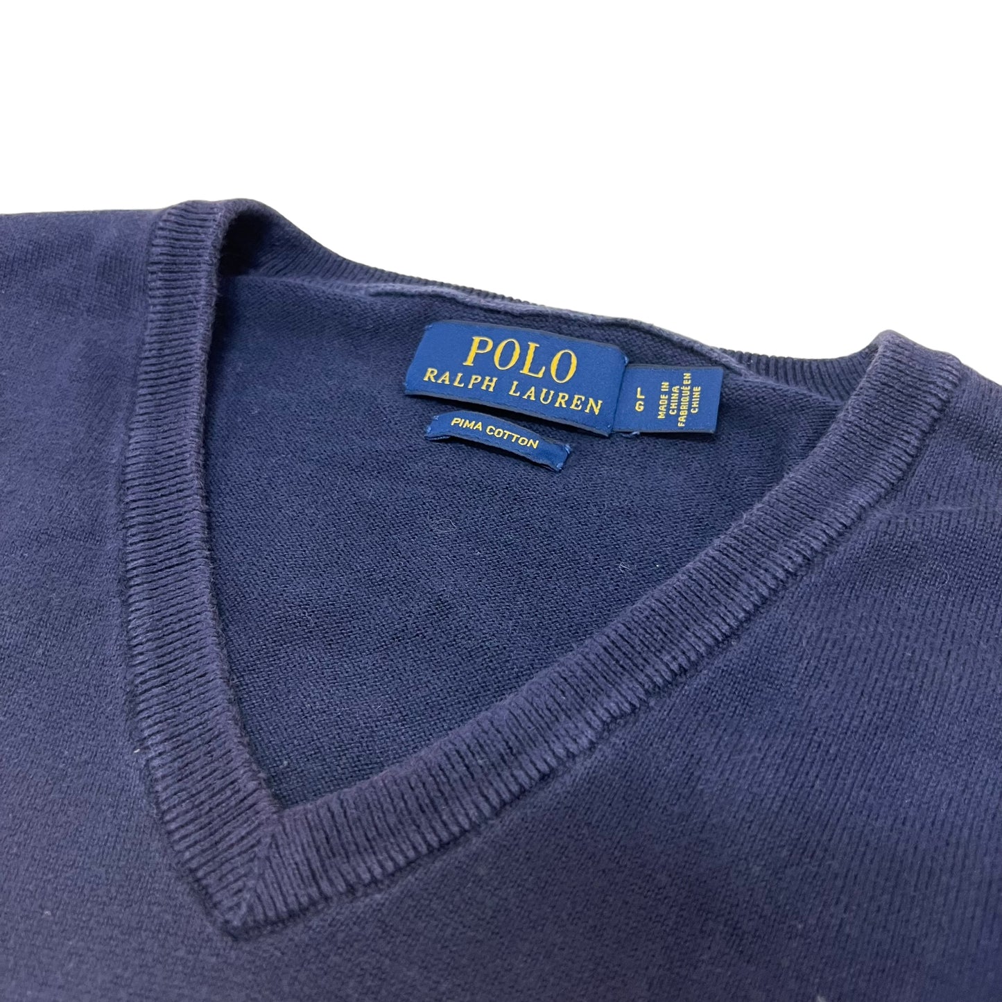 GM261 POLO RALPH LAUREN ポロラルフローレン 長袖 ニット トップス ネイビー メンズ L