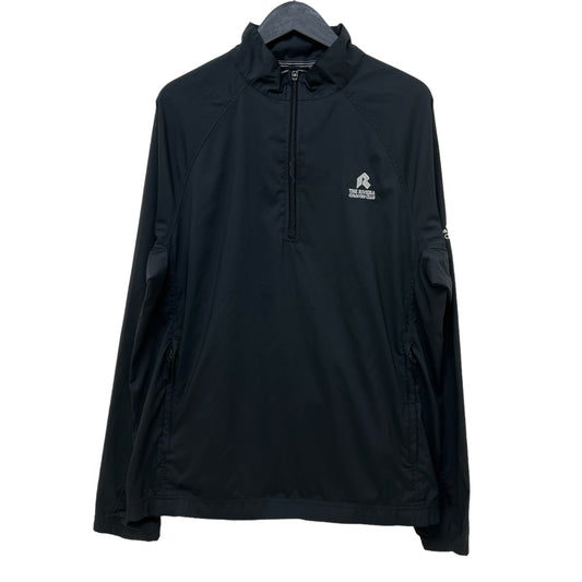 GM333 adidas アディダス GOLF ゴルフ ゴルフウェア 長袖 ハーフ ジップアップ トップス プルオーバー ブラック メンズ S