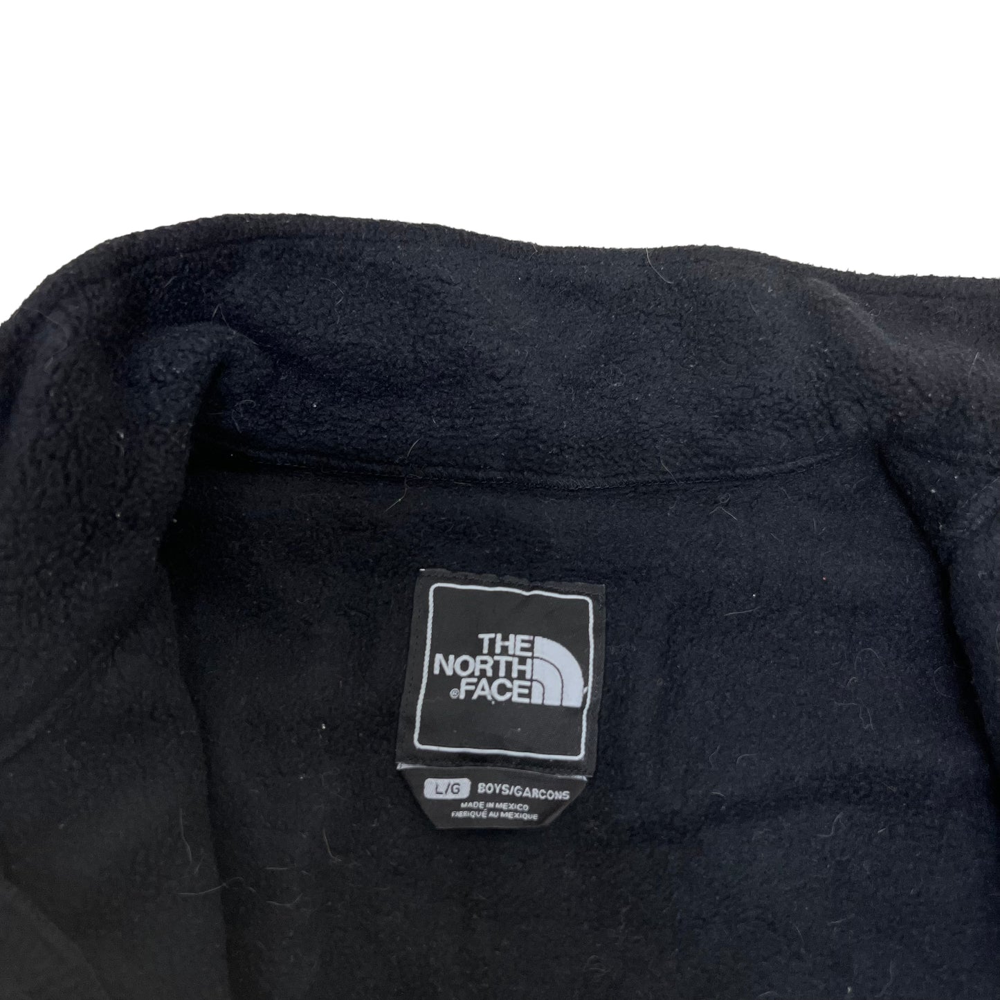 GM376 THE NORTH FACE ザノースフェイス 長袖 ジップアップ フリース ジャケット 上着 羽織り トップス ブラック キッズ 子供服 L