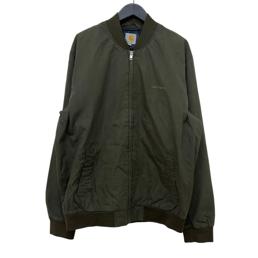 GM207 Carhartt カーハート 長袖 ジップアップ ジャケット 上着 羽織り トップス カーキ系 メンズ XL