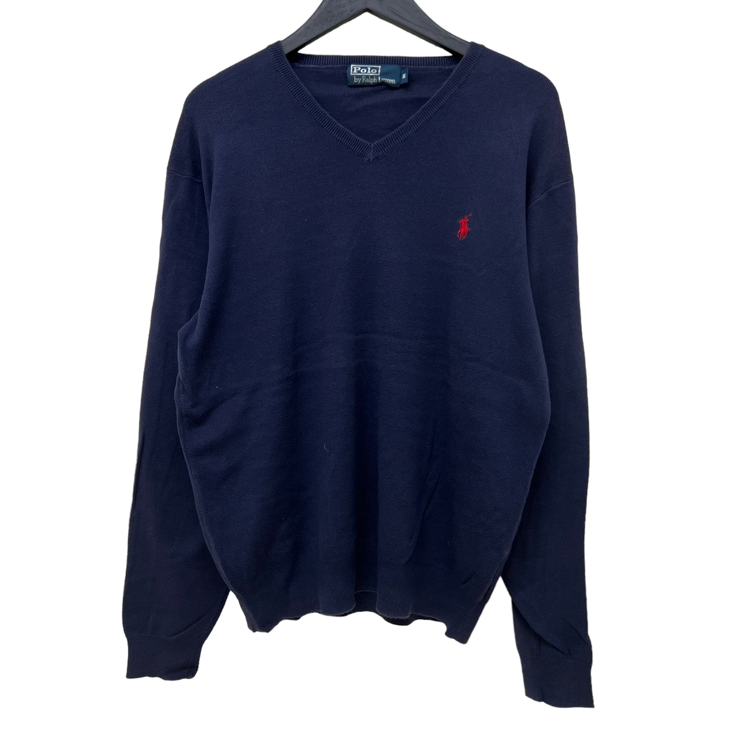 GM272 POLO RALPH LAUREN ポロラルフローレン 長袖 ニット トップス Vネック ネイビー メンズ M