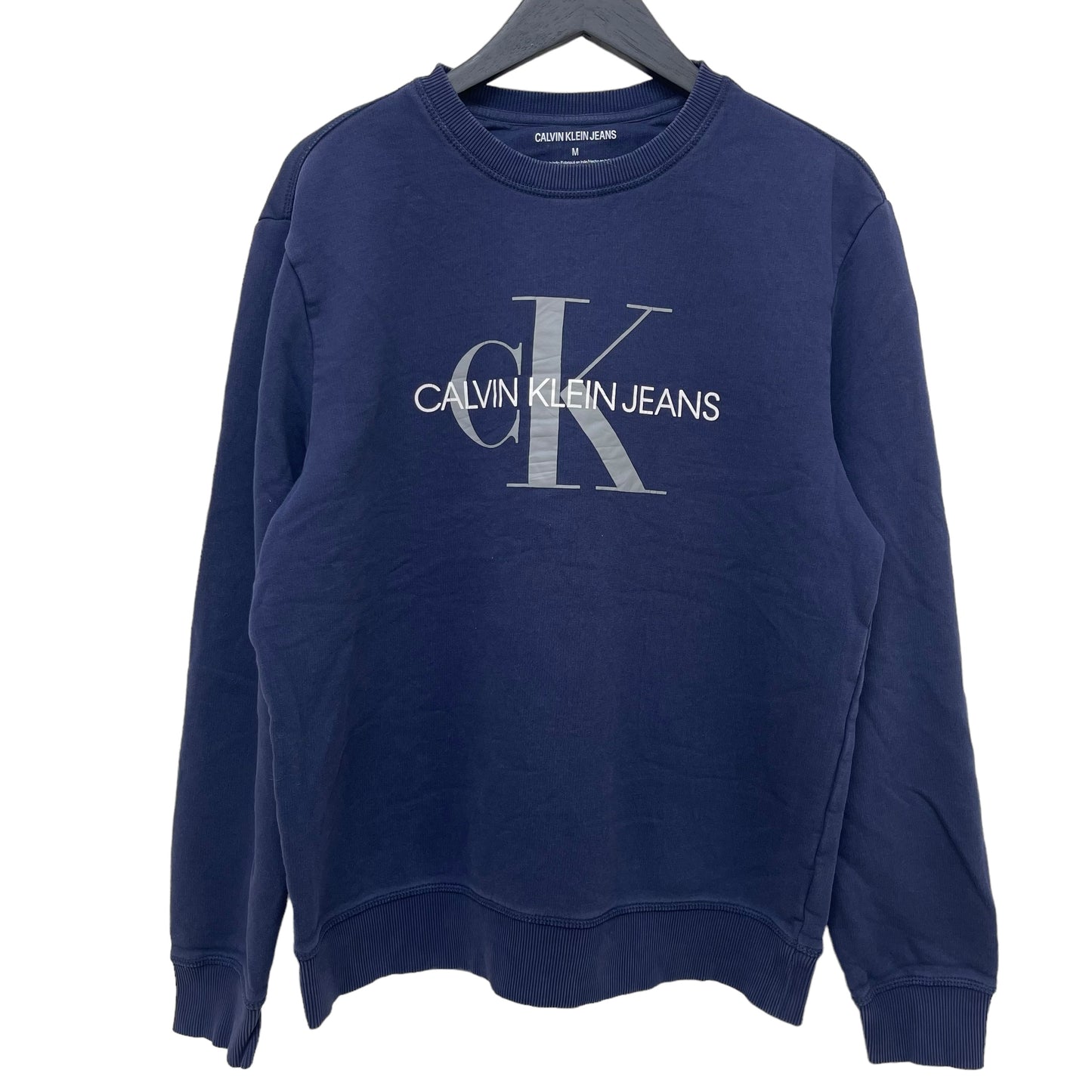 GC185 CALVIN KLEIN JEANS トレーナー プルオーバートップス ネイビー メンズ サイズM