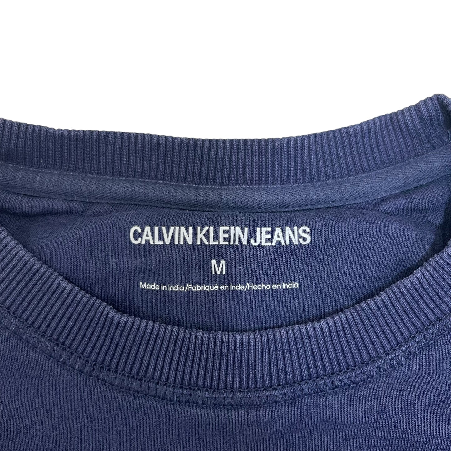 GC185 CALVIN KLEIN JEANS トレーナー プルオーバートップス ネイビー メンズ サイズM