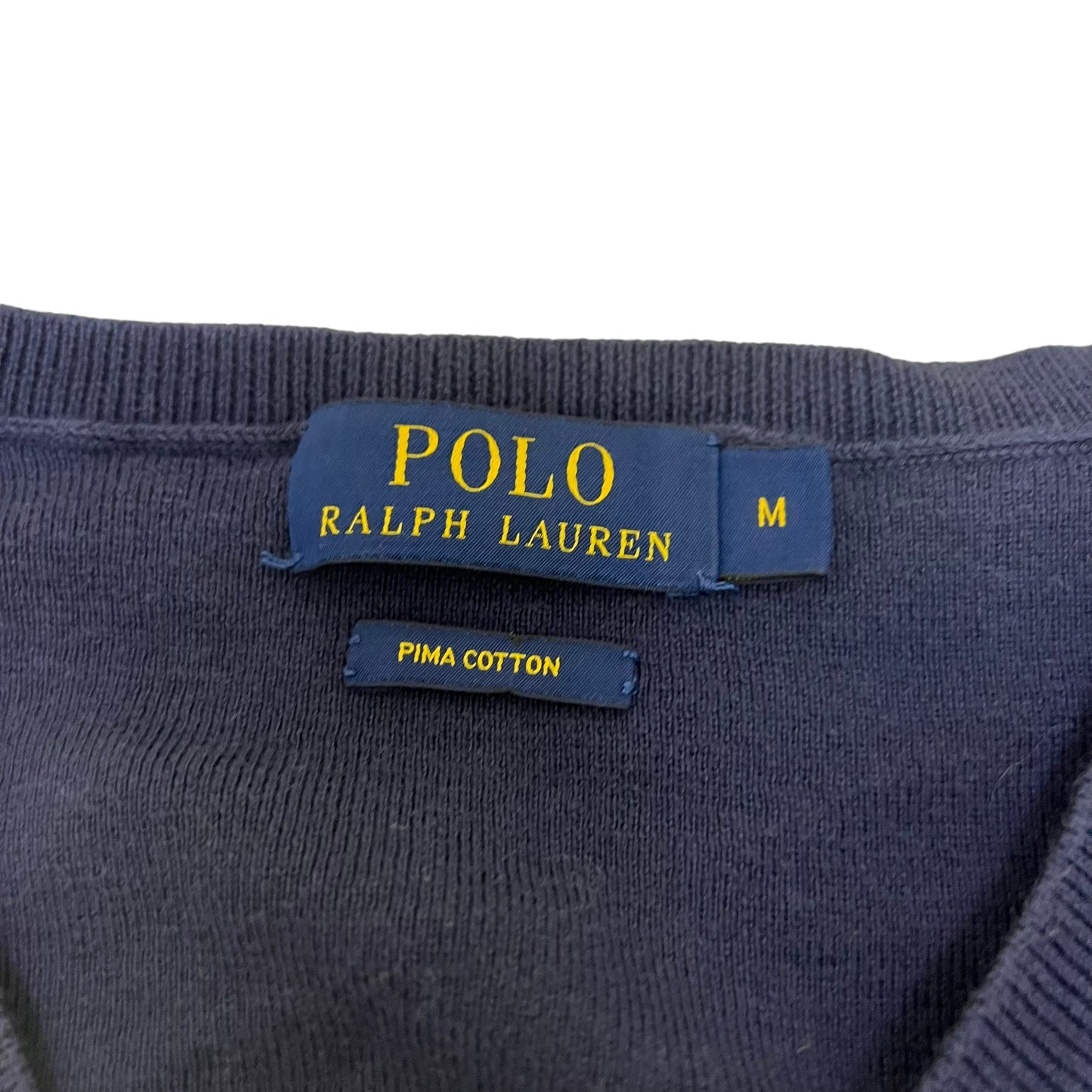 GM249 POLO RALPH LAUREN ポロラルフローレン 長袖 トップス Vネック ネイビー メンズ M