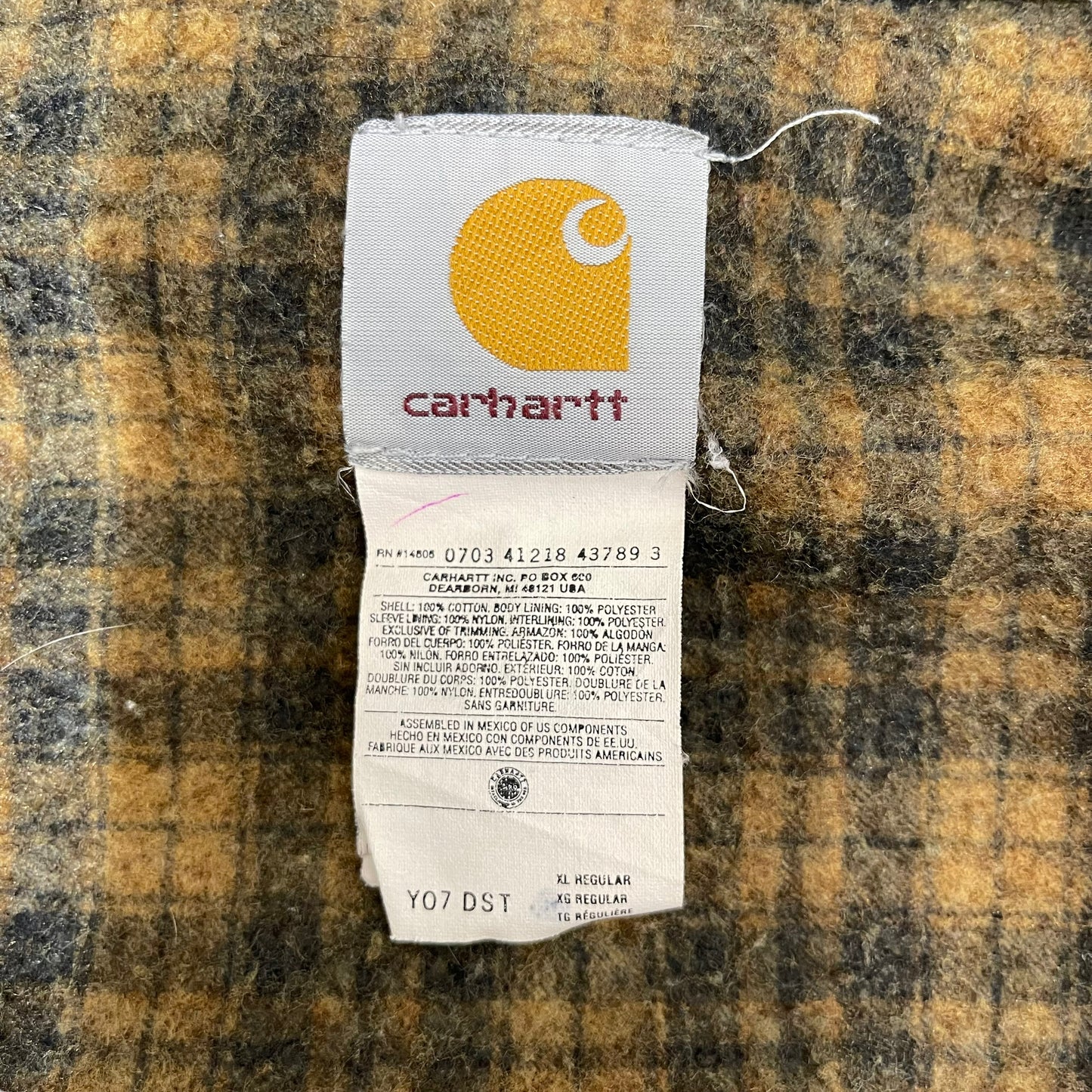 GC61 USA製 carhartt アクティブジャケット デニム ブルー メンズ