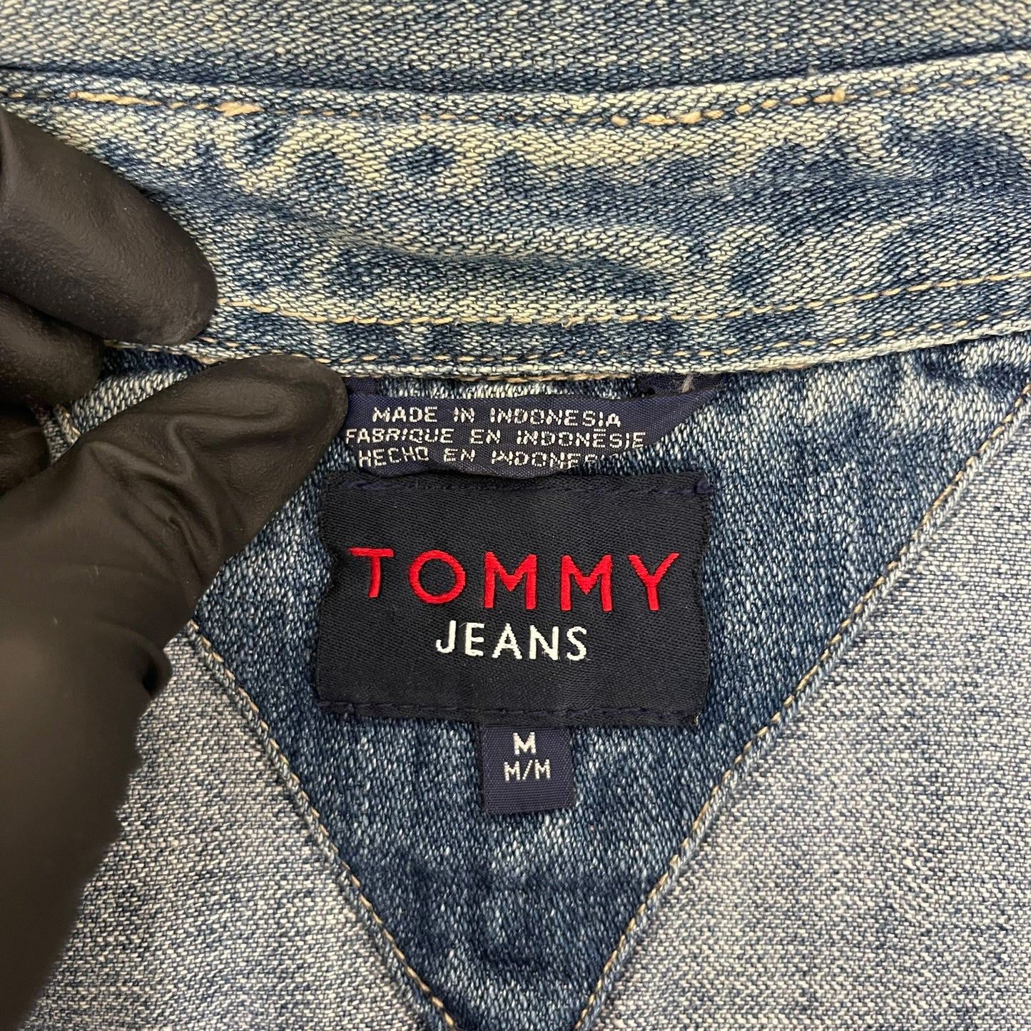 GC442 TOMMY JEANS カバーオール ワークジャケット デニムジャケット インディゴブルー メンズ サイズM