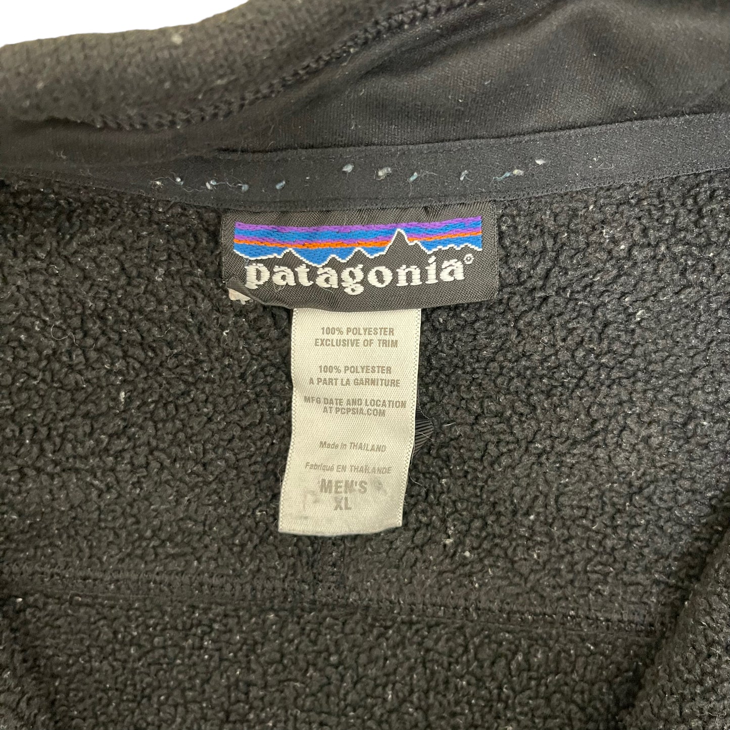 GC93 patagonia ハーフジップアップ フリース ブラック メンズ サイズXL