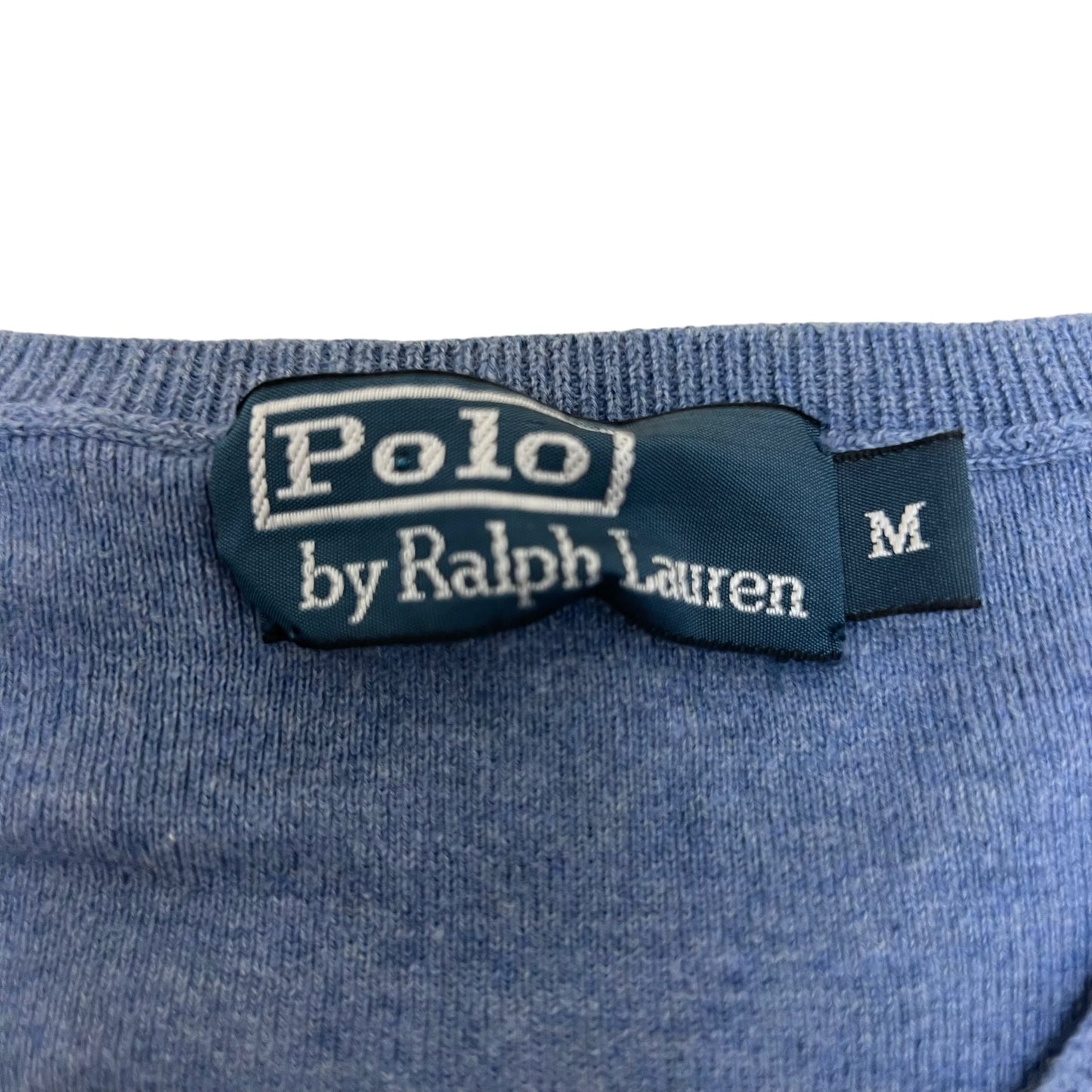 GM250 POLO RALPH LAUREN ポロラルフローレン 長袖 トップス Vネック 水色系 メンズ M