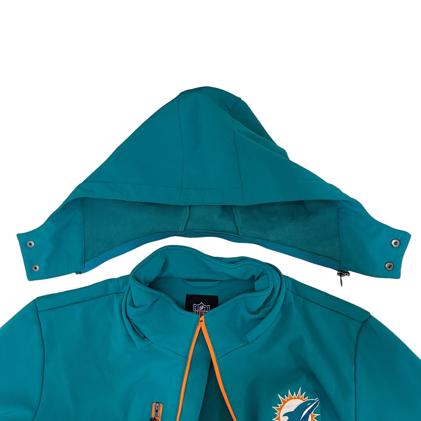 GC163 NFL Miami Dolphins ジップアップジャケット ユニフォーム ターコイズブルー メンズ サイズXXL