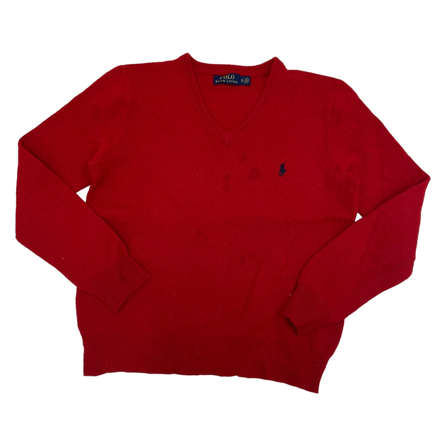 GM282 POLO RALPH LAUREN ポロラルフローレン 長袖 ニット トップス レッド メンズ S