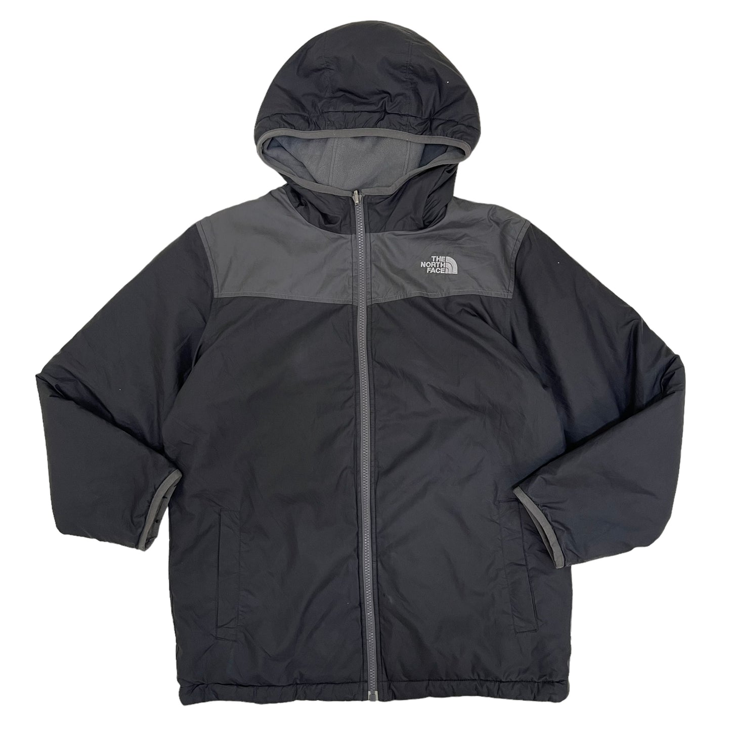 GC208 THE NORTH FACE 2WAYフリースジャケット 2WAY リバーシブル トップス ブラック×グレー メンズ サイズL