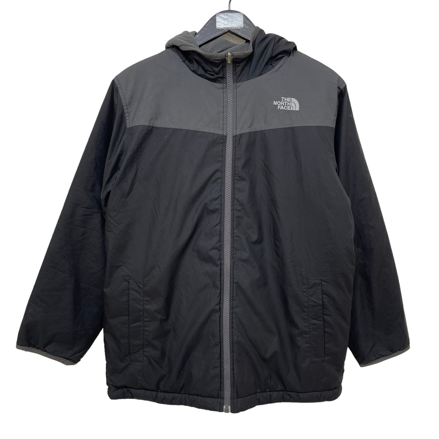 GC208 THE NORTH FACE 2WAYフリースジャケット 2WAY リバーシブル トップス ブラック×グレー メンズ サイズL