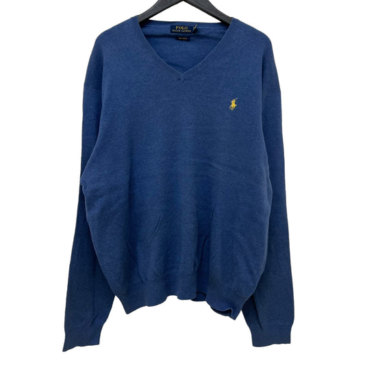 GM258 POLO RALPH LAUREN ポロラルフローレン 長袖 ニット トップス ネイビー メンズ XL