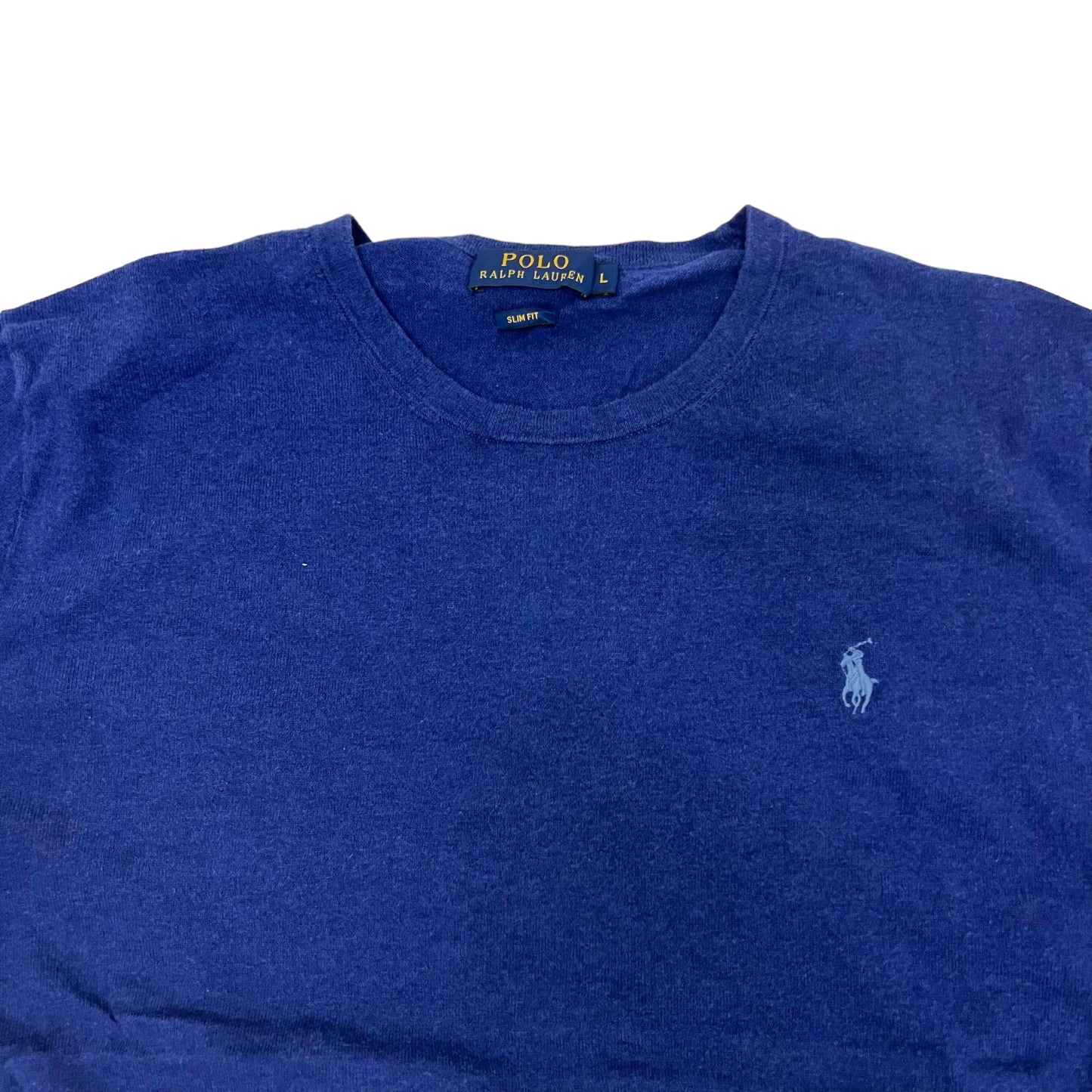 GM274 POLO RALPH LAUREN ポロラルフローレン 長袖 ニット トップス ブルー メンズ L