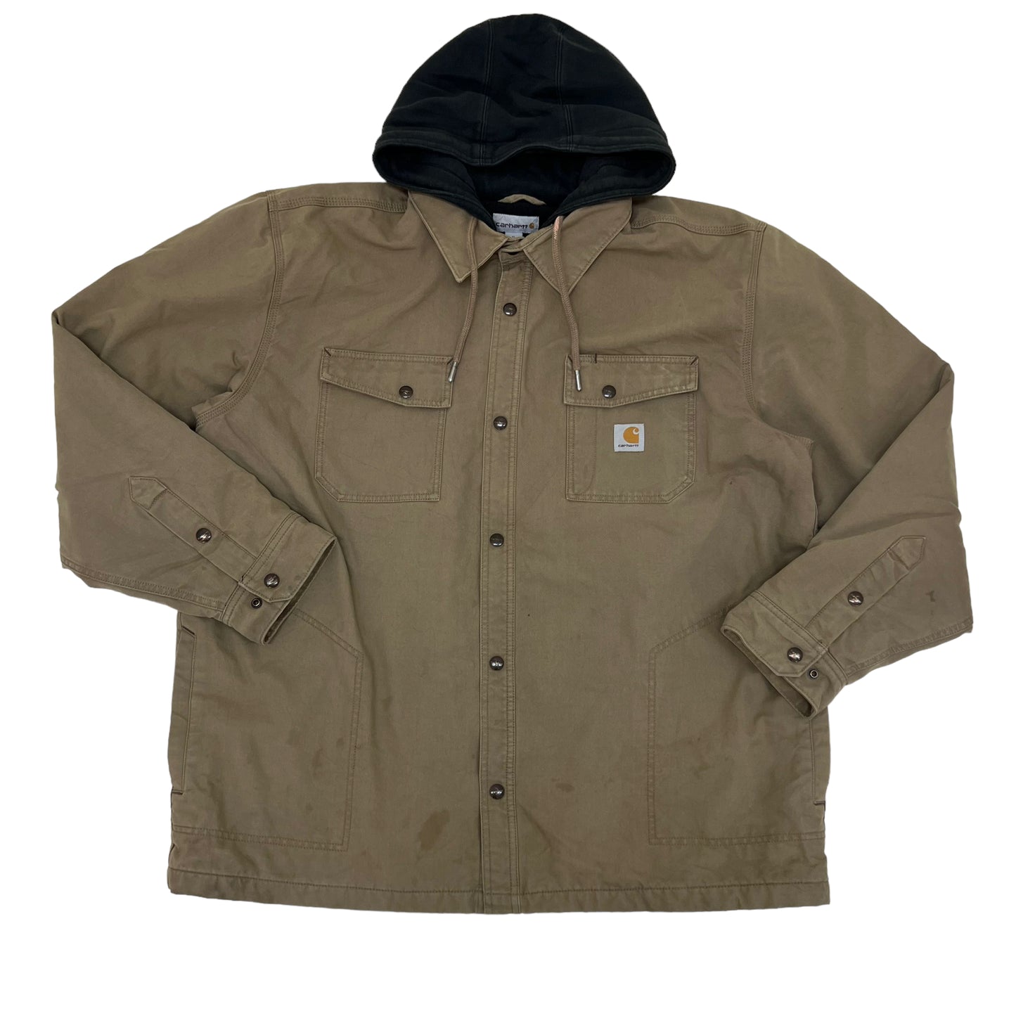 GM132 大きいサイズ Carhartt カーハート 長袖 スナップボタン ワークジャケット 上着 トップス ベージュ系 メンズ XL