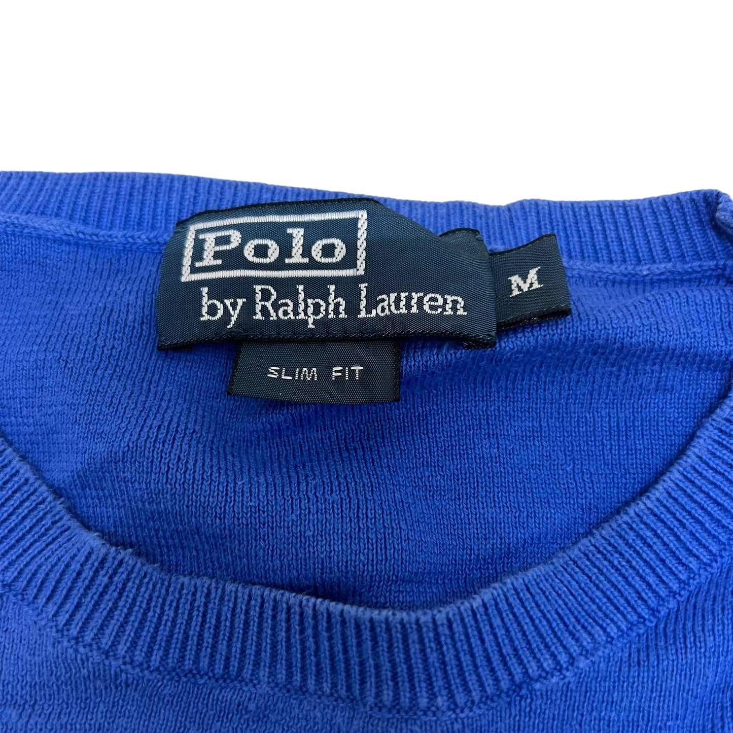 GM241 POLO RALPH LAUREN ポロラルフローレン SLIM FIT 長袖 ニット トップス ブルー メンズ M