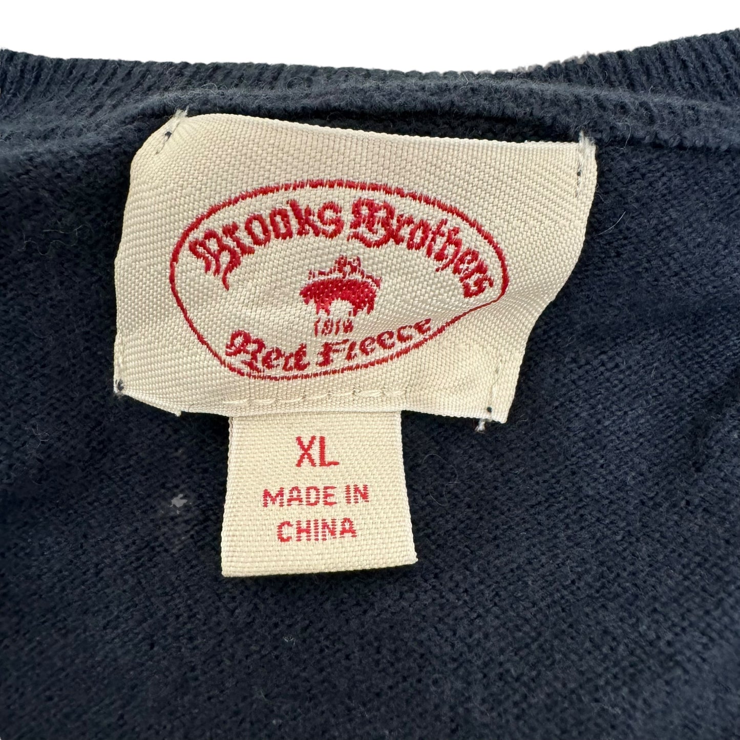 GC879 BROOKS BROTHERS ブルックスブラザーズ ニットセーター ニット セーター コットンニット Vネック 長袖 メンズ サイズXL