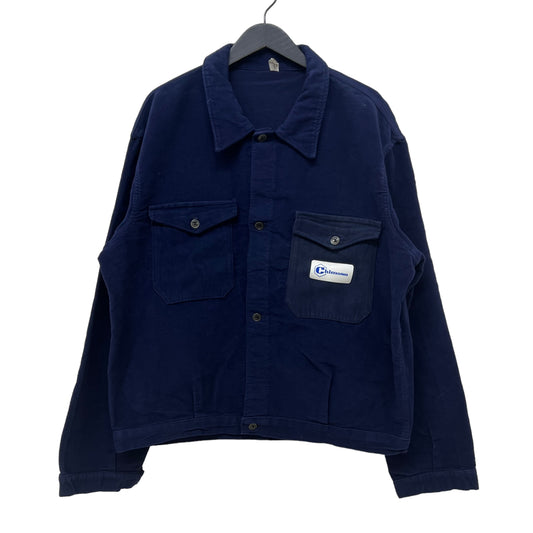 GM209 EURO MOLESKIN WORK JACKET 長袖 シャツ ジャケット 上着 羽織り トップス ネイビー系 メンズ 実寸参考