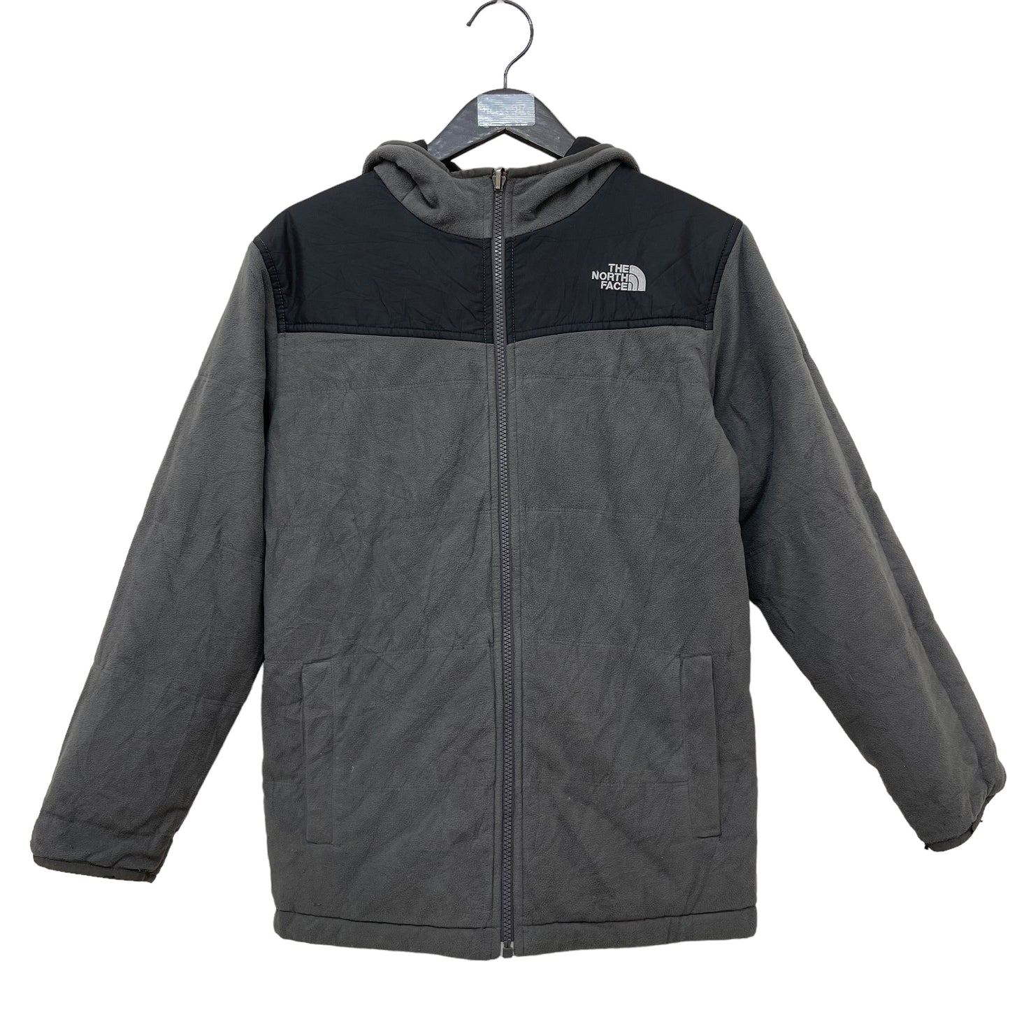 GC208 THE NORTH FACE 2WAYフリースジャケット 2WAY リバーシブル トップス ブラック×グレー メンズ サイズL