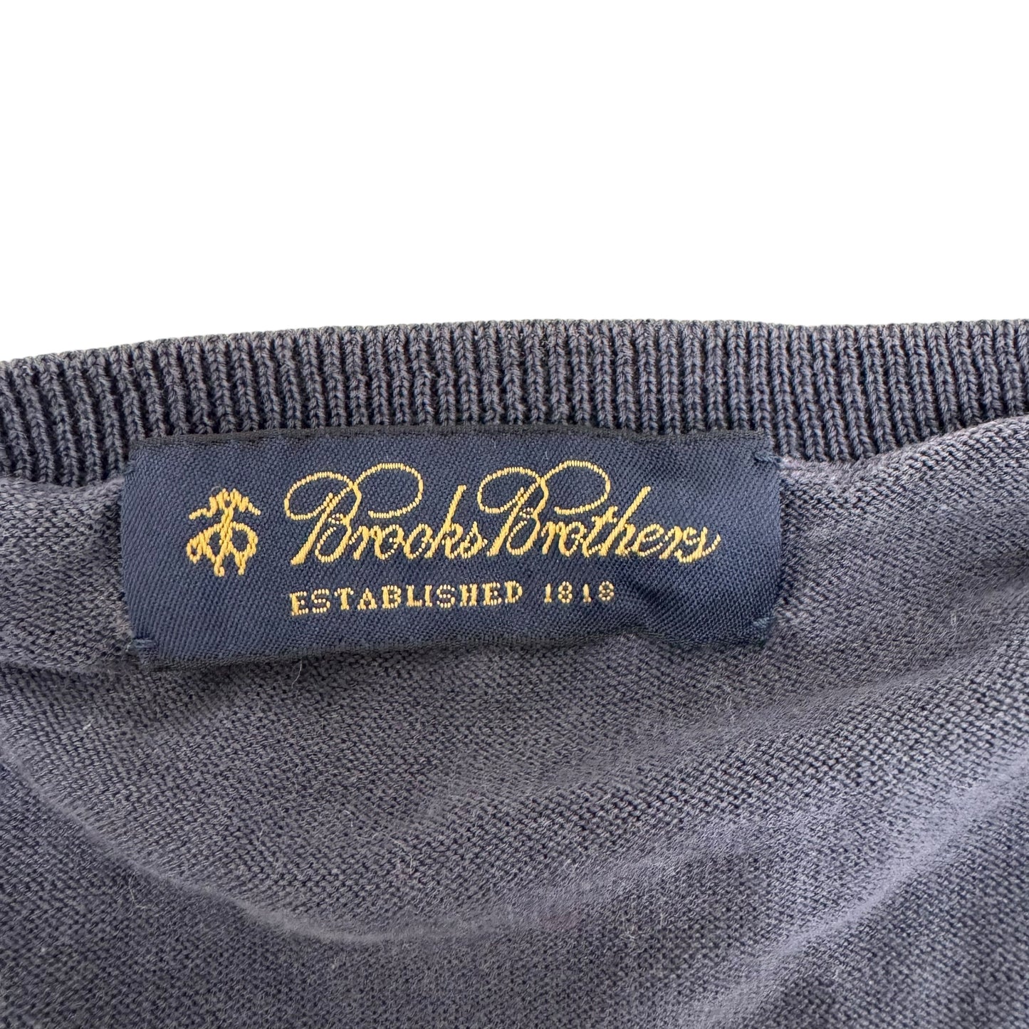 GC855 BROOKS BROTHERS ブルックスブラザーズ コットン 綿 100% トップス Vネック 長袖 グレー系 メンズ サイズM