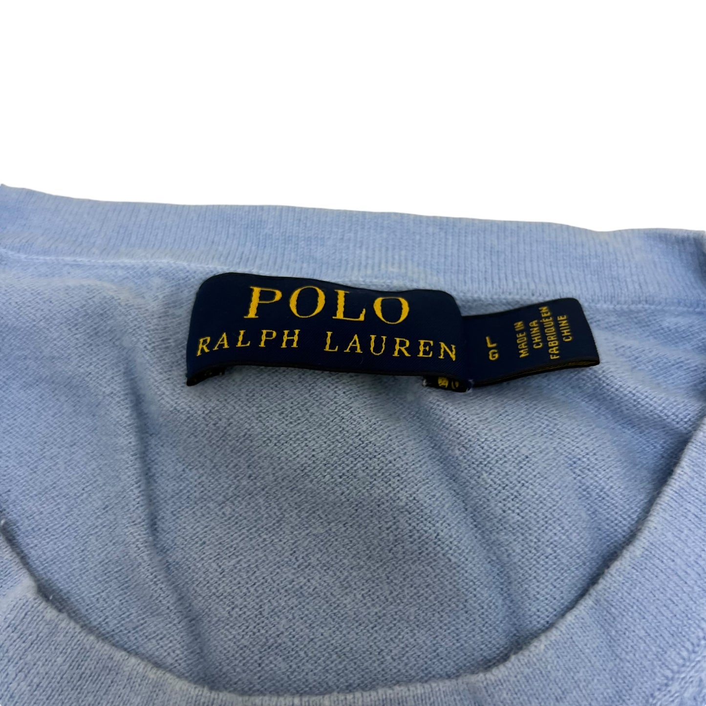 GM262 POLO RALPH LAUREN ポロラルフローレン 長袖 ニット トップス 水色 メンズ L