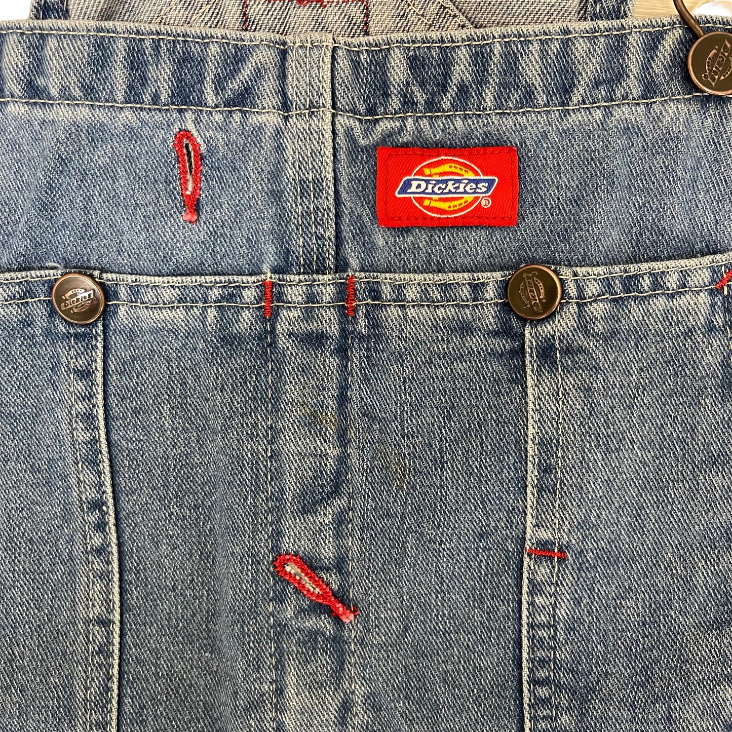 GC16 Dickies ディッキーズ デニムオーバーオール つなぎ 36×32 メンズ