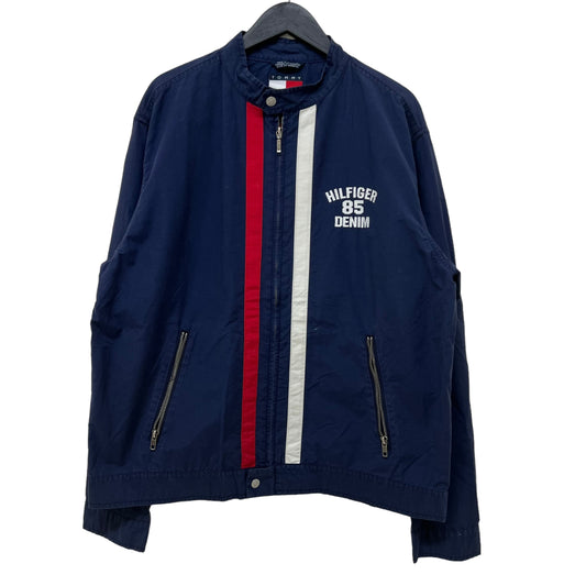 GM341 TOMMY JEANS トミー ジーンズ 長袖 ジップアップ ジャケット 上着 羽織り トップス ネイビー メンズ L