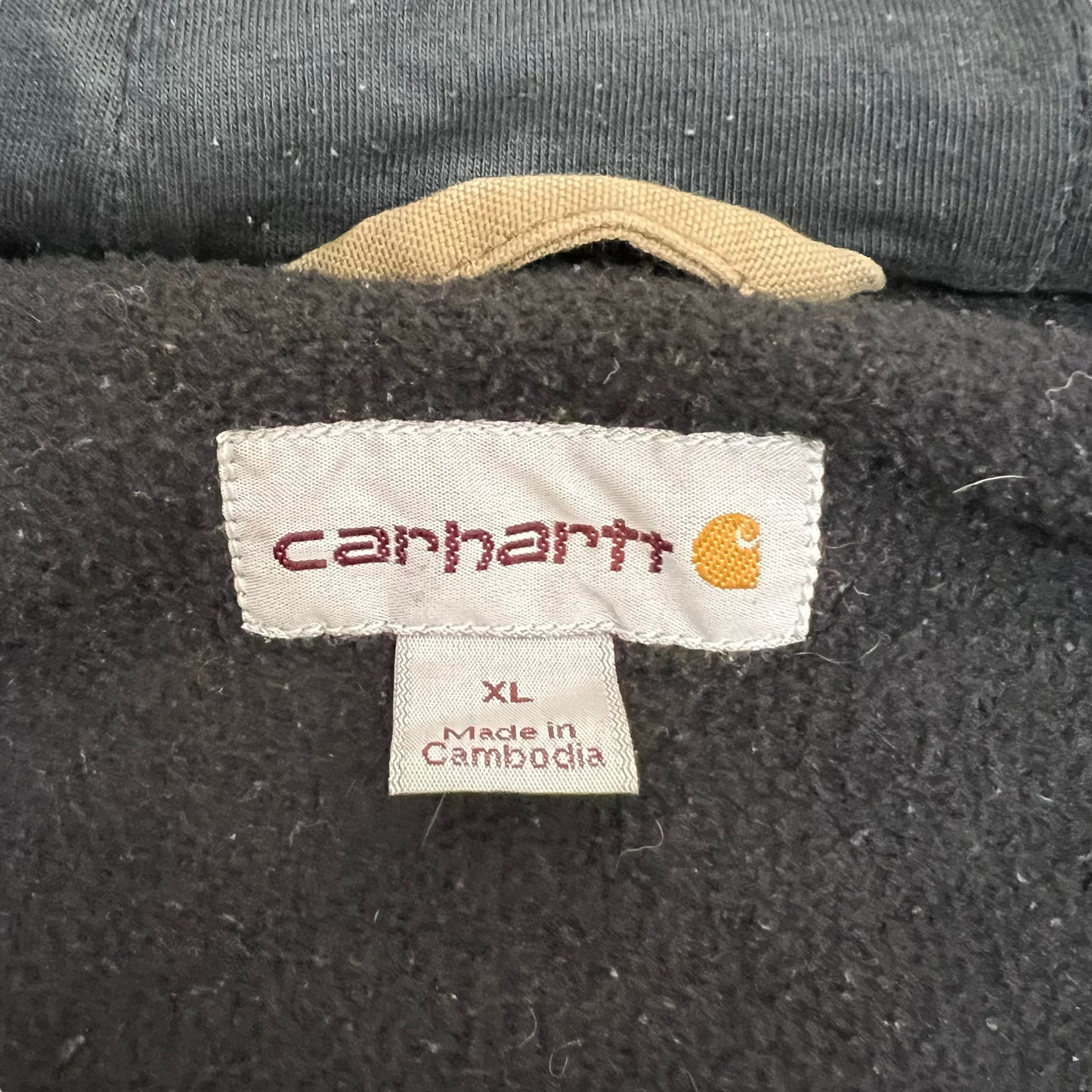 GM132 大きいサイズ Carhartt カーハート 長袖 スナップボタン ワークジャケット 上着 トップス ベージュ系 メンズ XL