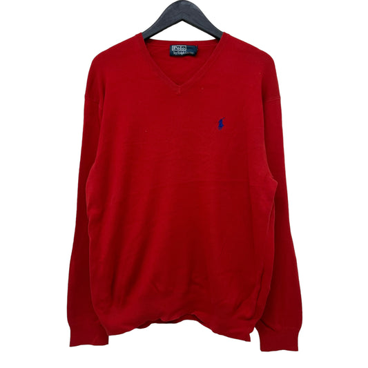 GM255 POLO RALPH LAUREN ポロラルフローレン 長袖 ニット トップス レッド メンズ L