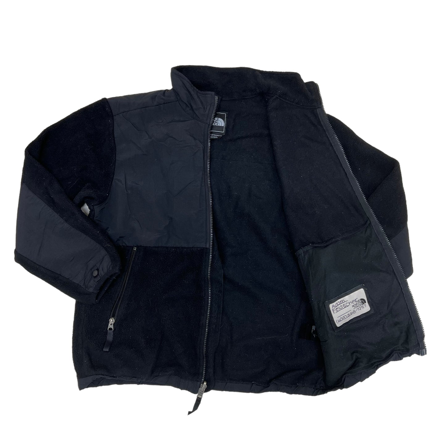GM376 THE NORTH FACE ザノースフェイス 長袖 ジップアップ フリース ジャケット 上着 羽織り トップス ブラック キッズ 子供服 L