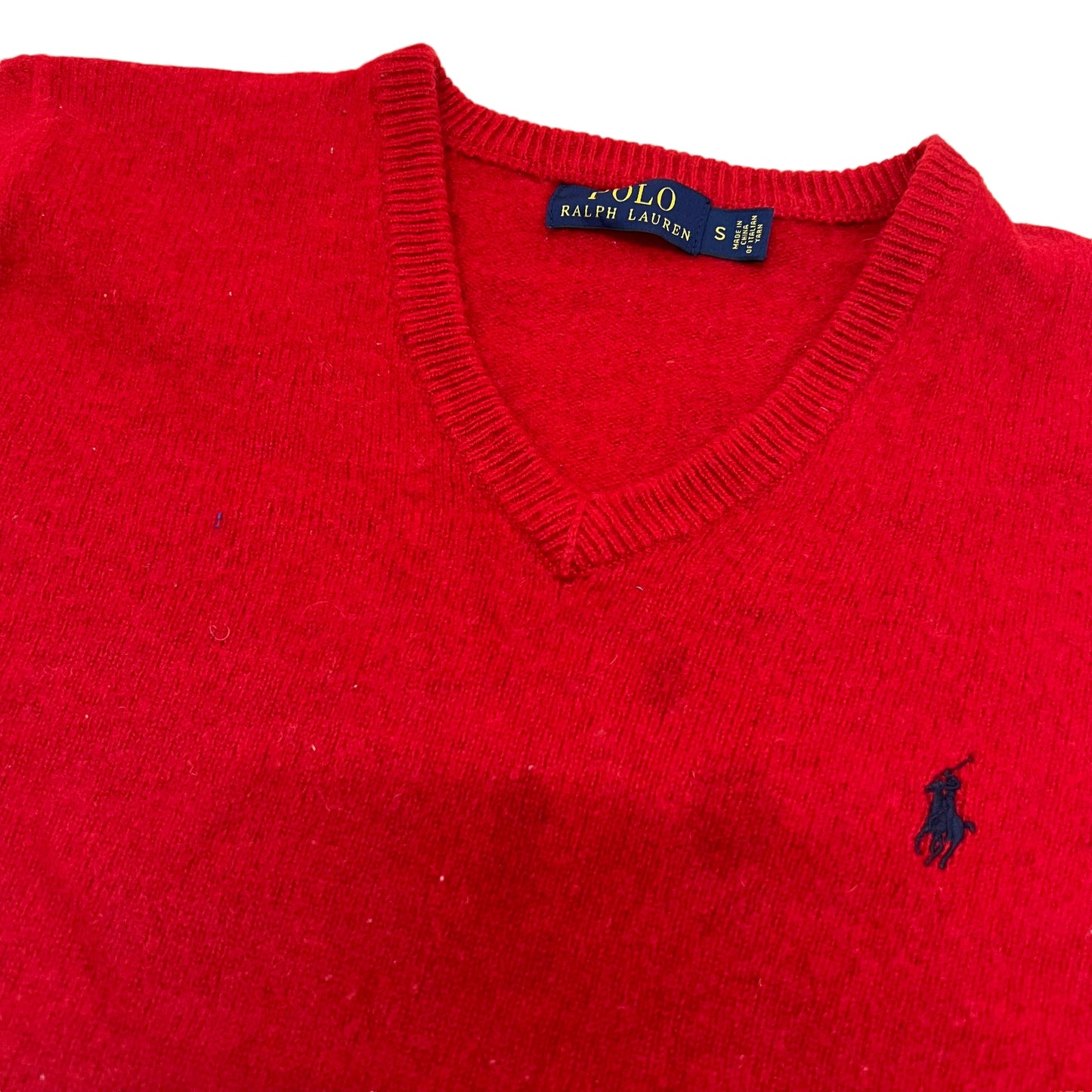 GM282 POLO RALPH LAUREN ポロラルフローレン 長袖 ニット トップス レッド メンズ S